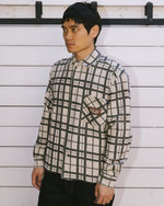 Plaid French Terry Button Up - Sand 6