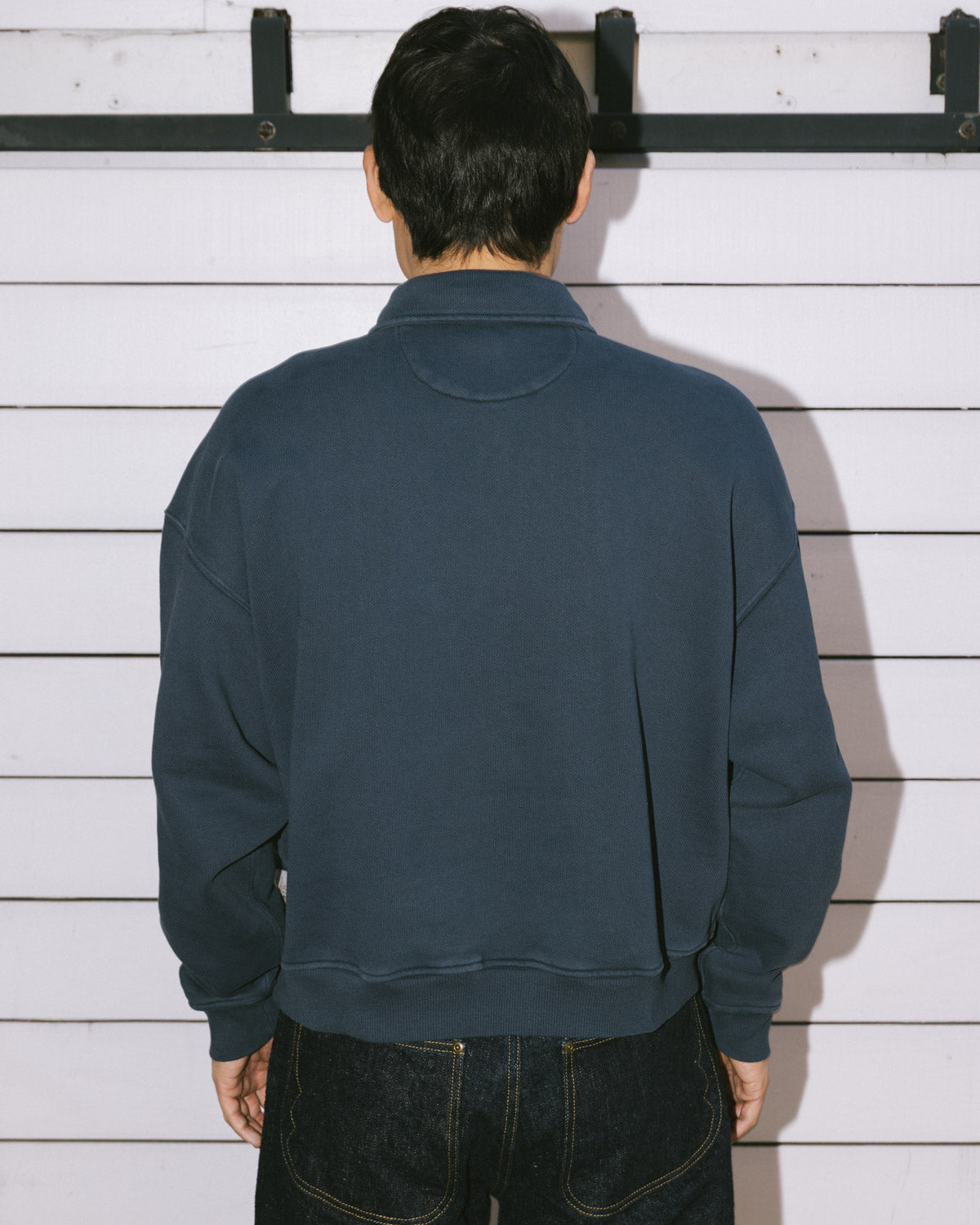 Half Zip Collared Sweatshirt - Midnight – Brain Dead