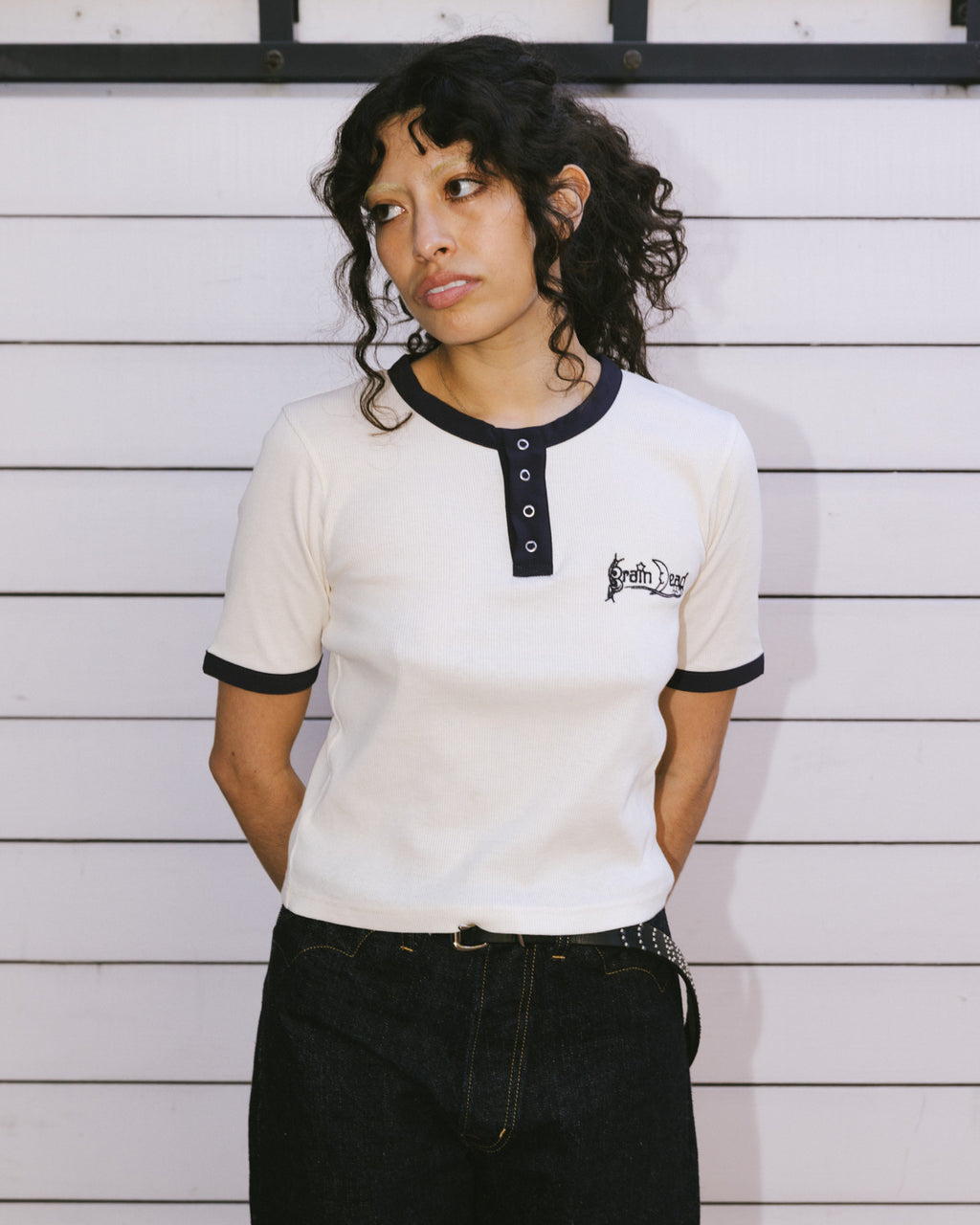 Ribbed Henley - Natural 2