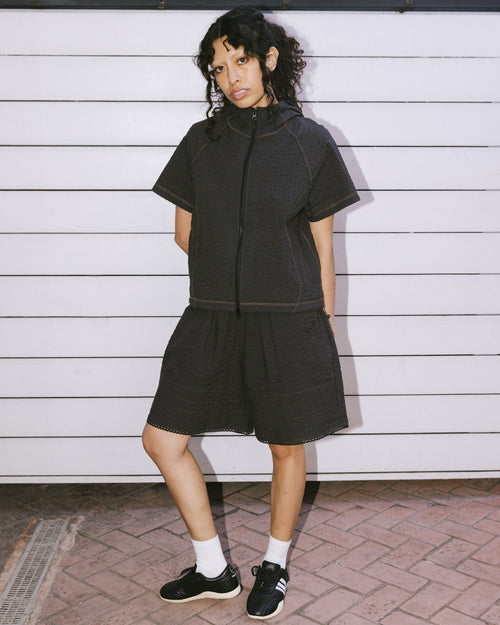 Gingham Shorts - Black 2