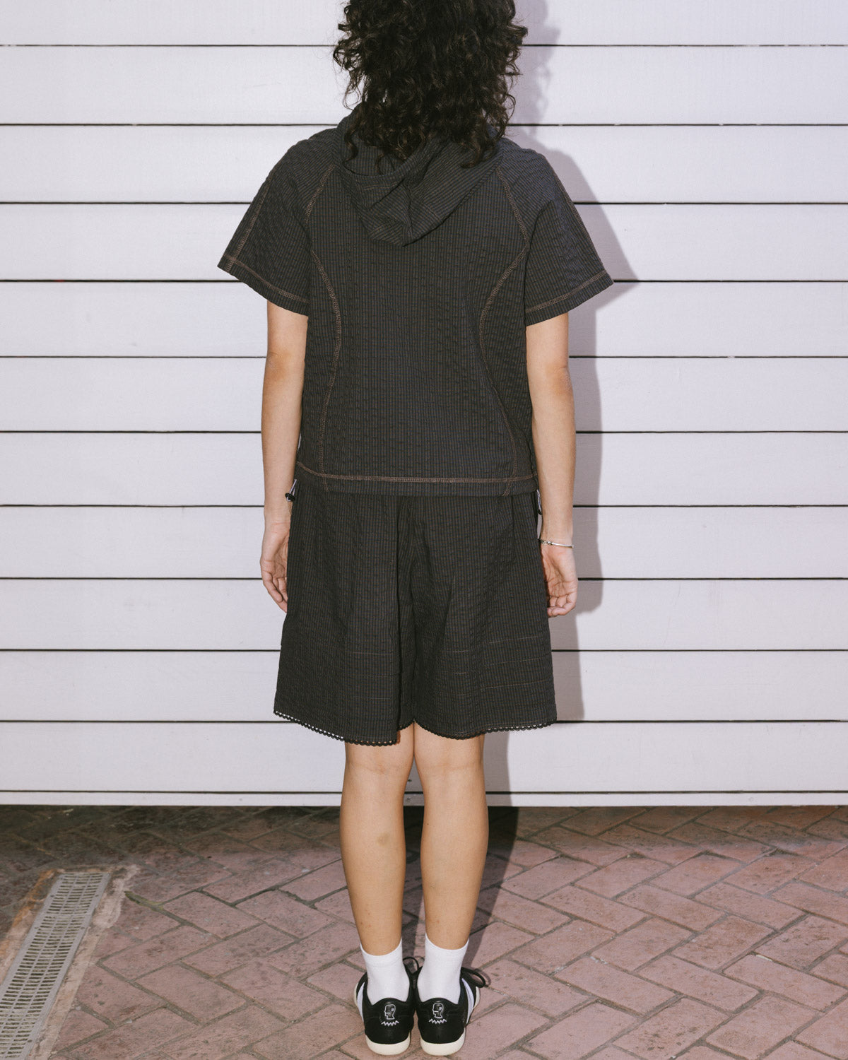 Gingham Shorts - Black – Brain Dead
