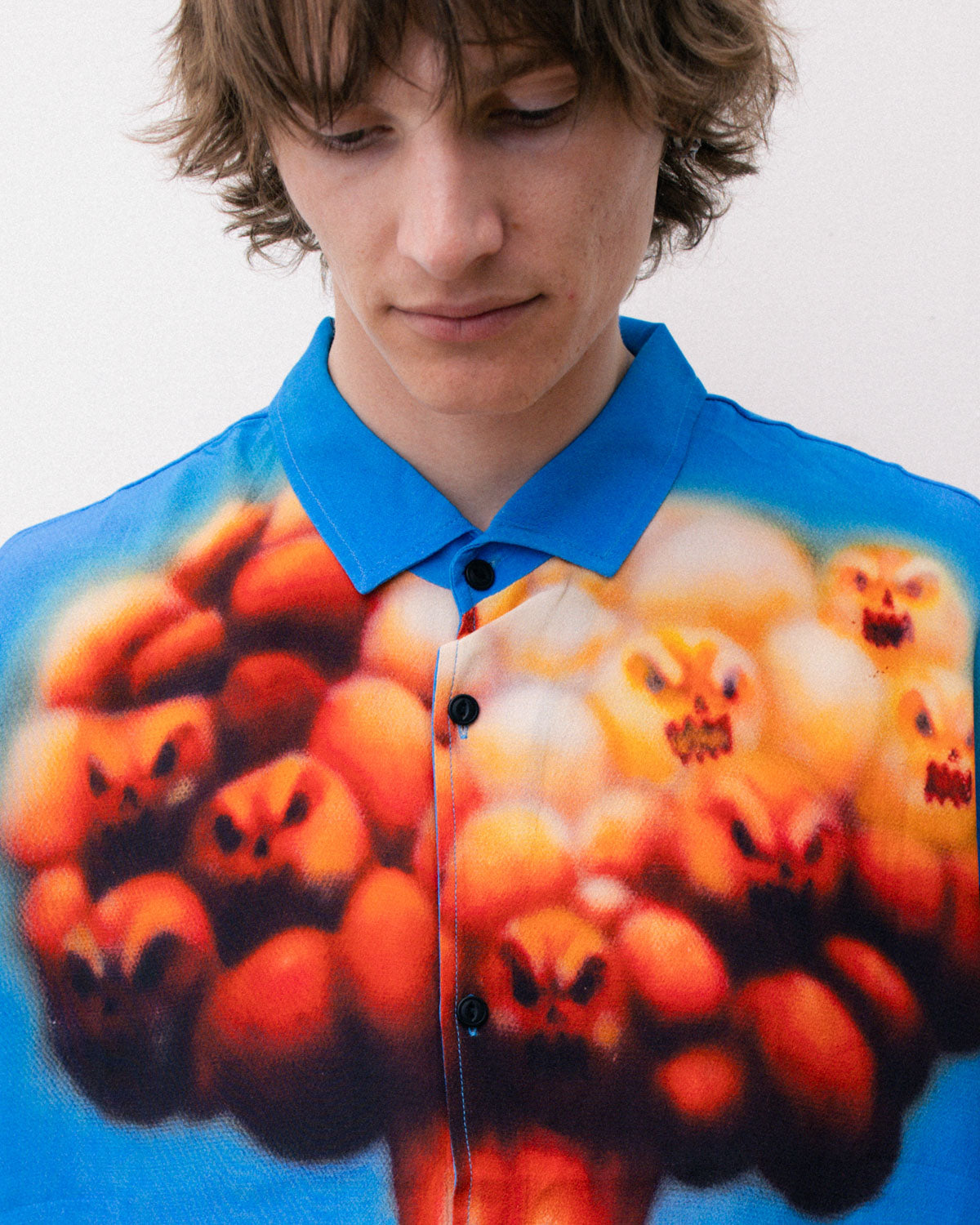 Explosion Short Sleeve Button Down Shirt - Blue Multi – Brain Dead