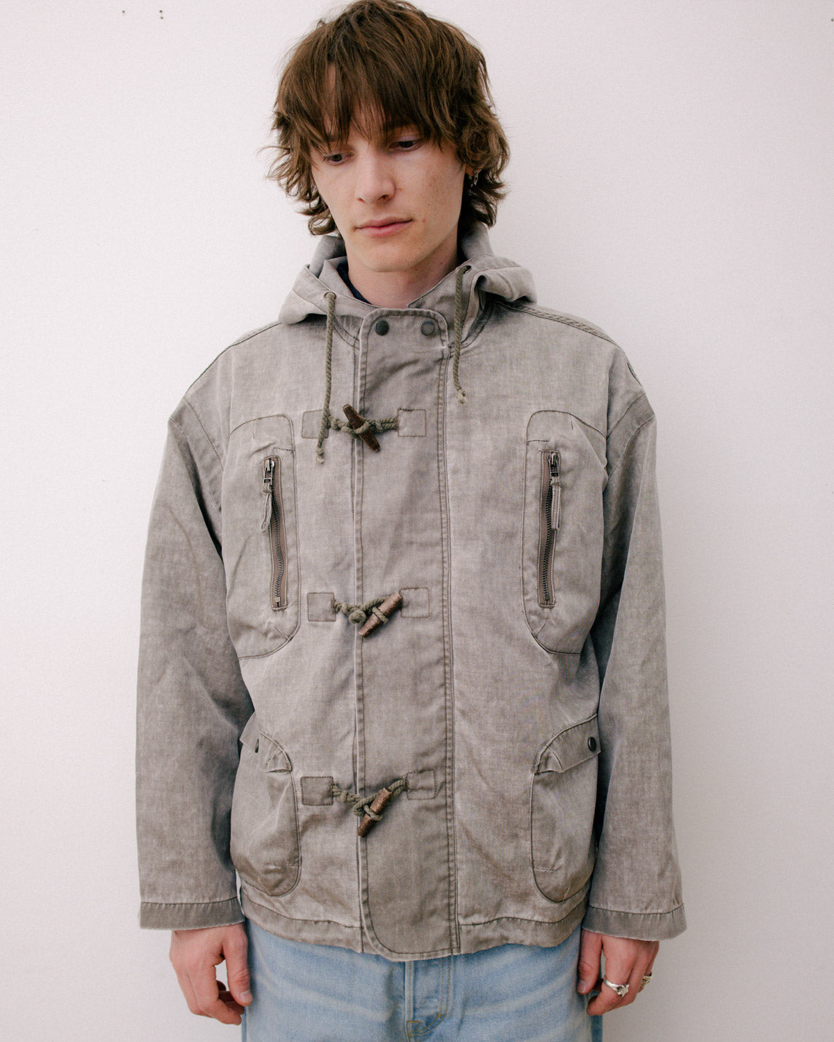 Washed Ripstop Toggle Jacket - Brown – Brain Dead