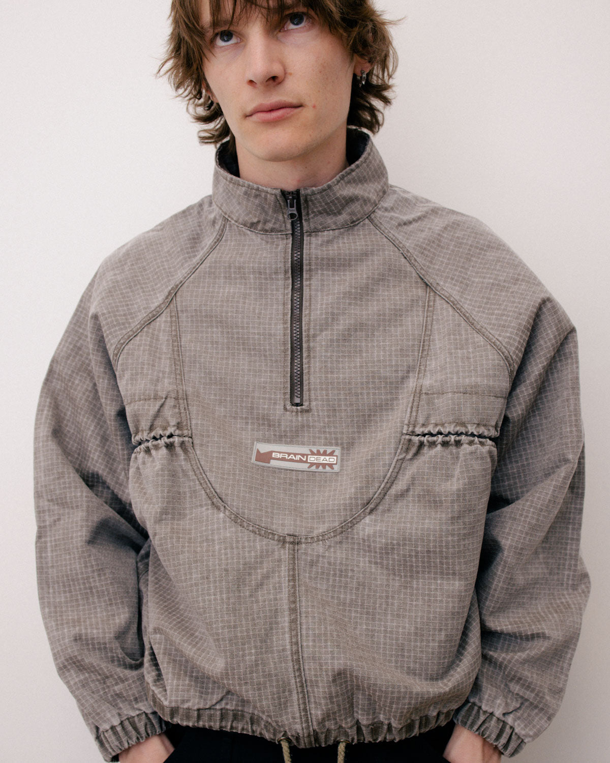 Washed Ripstop Equipment Half Zip - Brown – Brain Dead