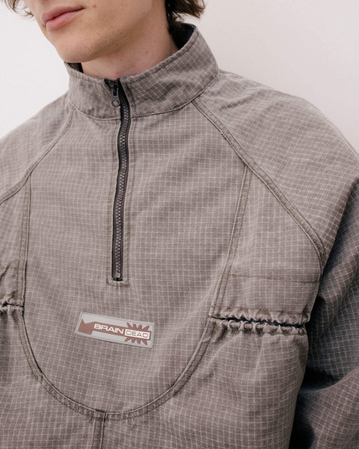 Washed Ripstop Equipment Half Zip - Brown – Brain Dead