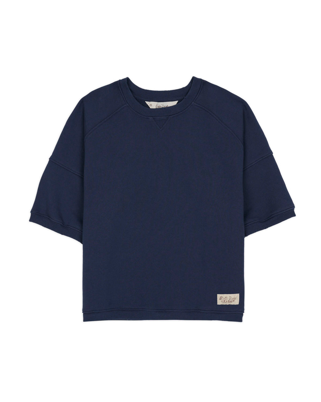 Short Sleeve Crewneck Sweatshirt - Navy