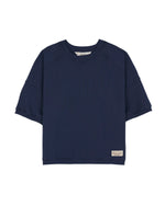 Short Sleeve Crewneck Sweatshirt - Navy 1