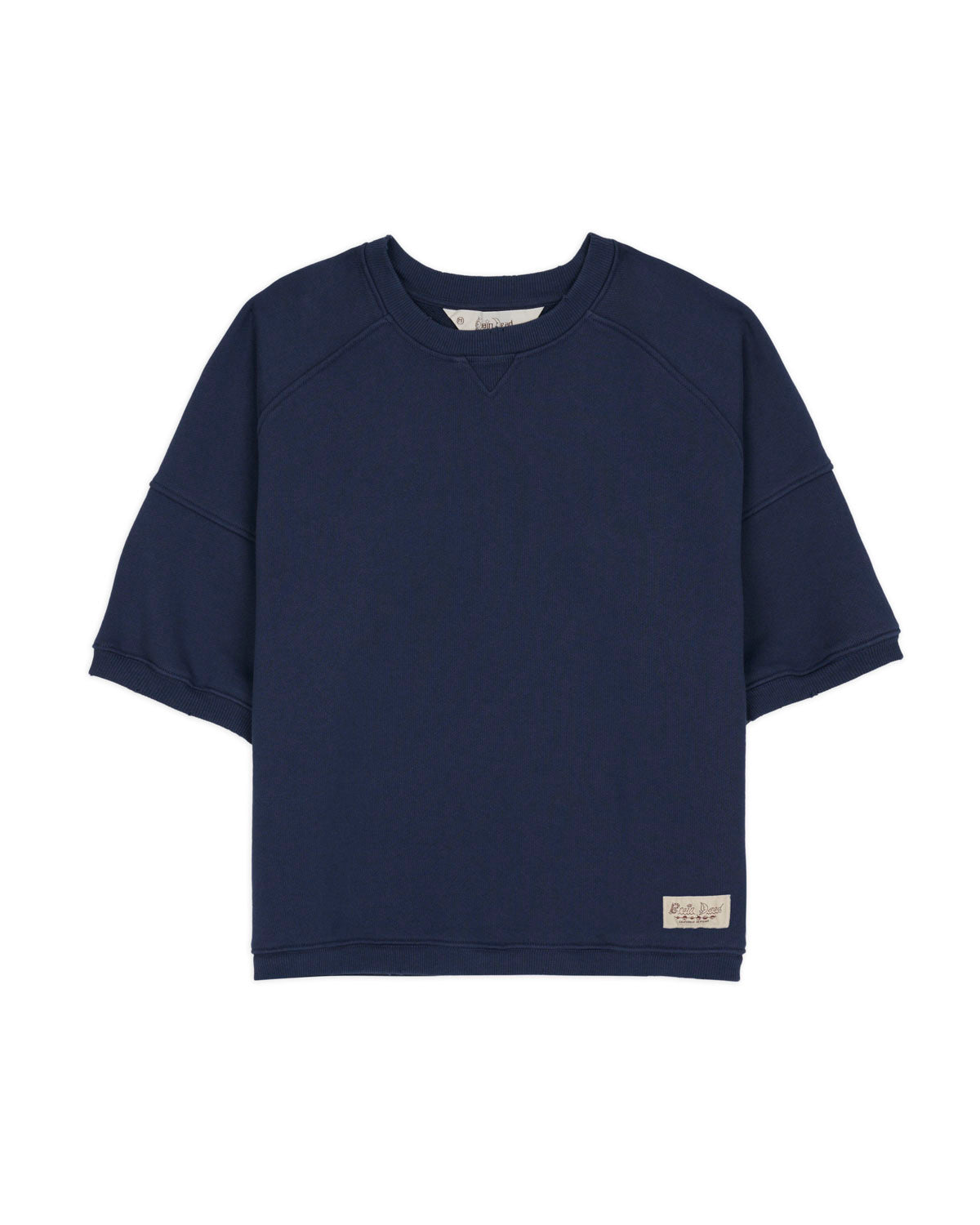 Short Sleeve Crewneck Sweatshirt - Navy 1