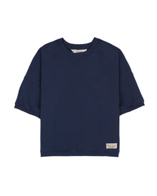 Short Sleeve Crewneck Sweatshirt - Navy