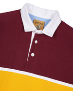 Short Sleeve Rugby Shirt - Burgundy Multi 3