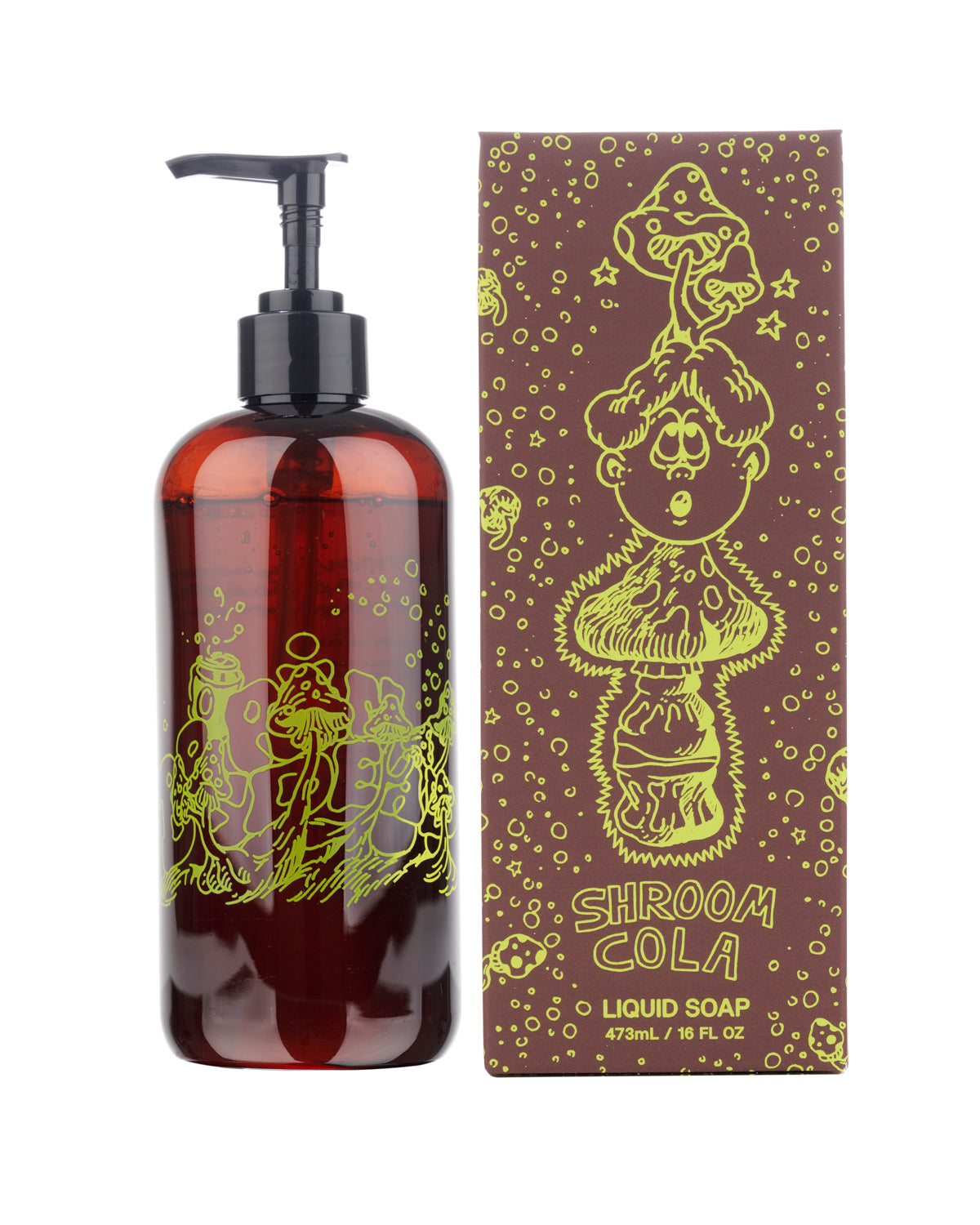 Shroom Cola Liquid Castile Soap 16oz - Amber 1