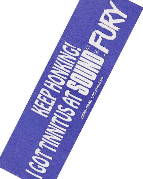 Brain Dead x Sound & Fury 2026 Bumper Sticker - Blue 2