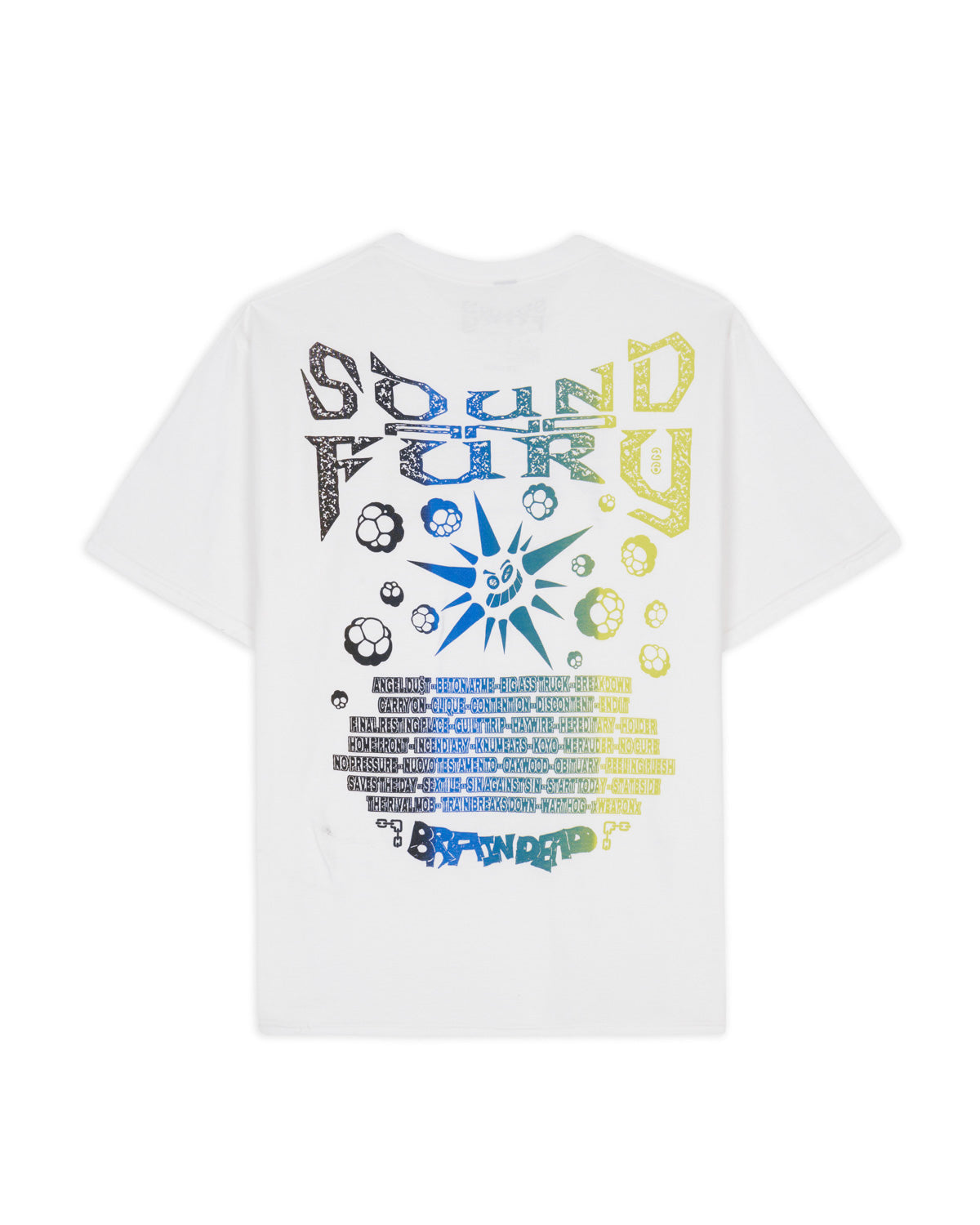 Brain Dead x Sound & Fury 2026 Lineup T-shirt - White 2