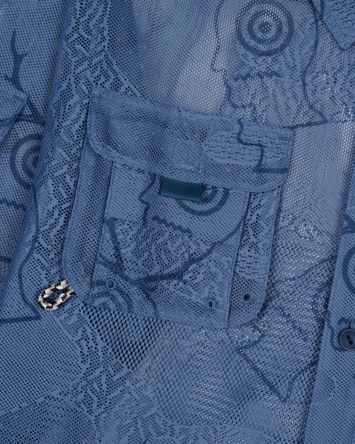 Brain Dead x South2 West8 Engineered Mesh Fishing Button Up Shirt - Sl