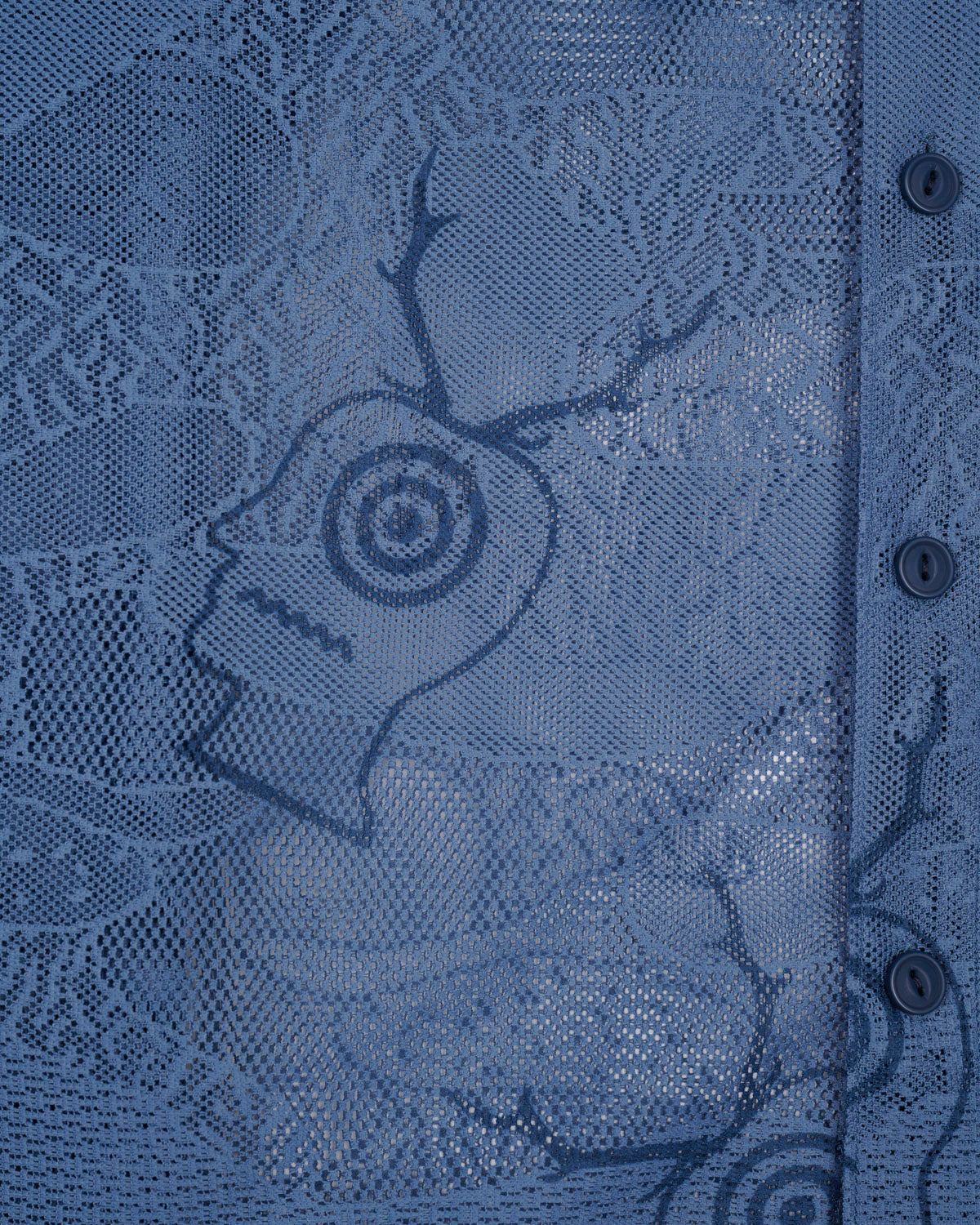 Brain Dead x South2 West8 Engineered Mesh Fishing Button Up Shirt - Sl