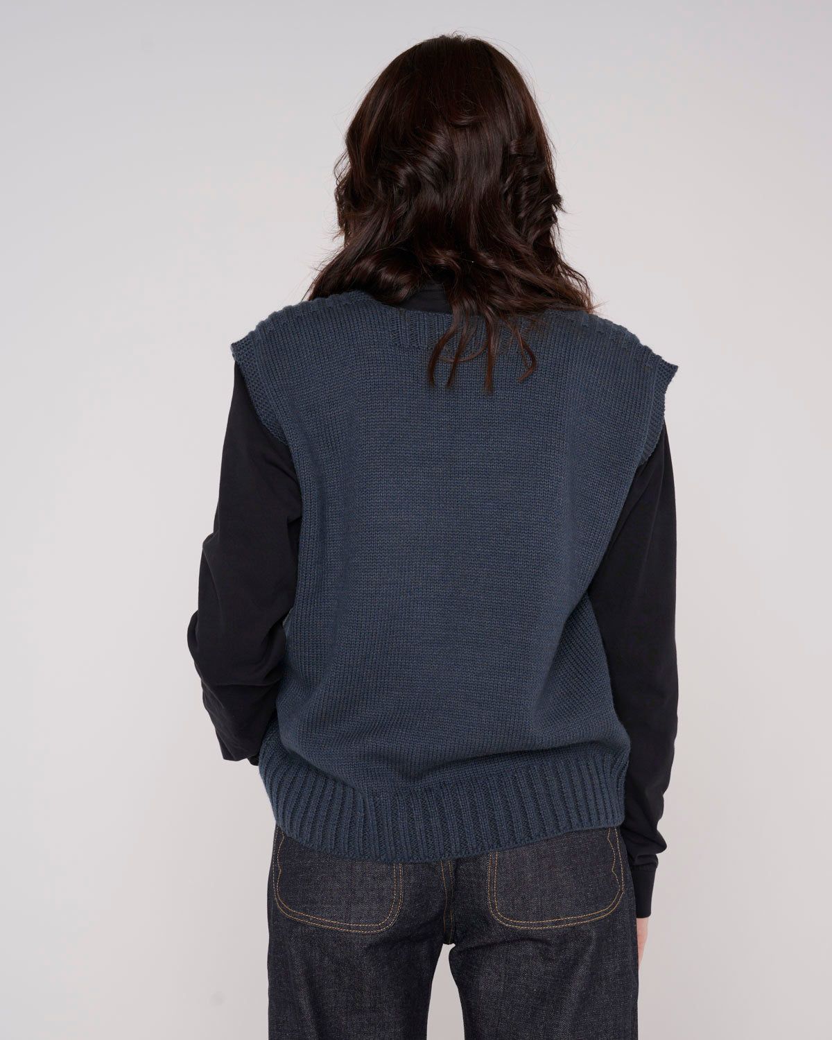 Square Neck Sweater Vest - Slate 5