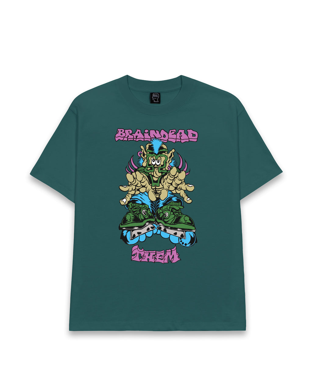 Brain Dead x Them Skates Kogan Big Guy T-shirt - Forest Green