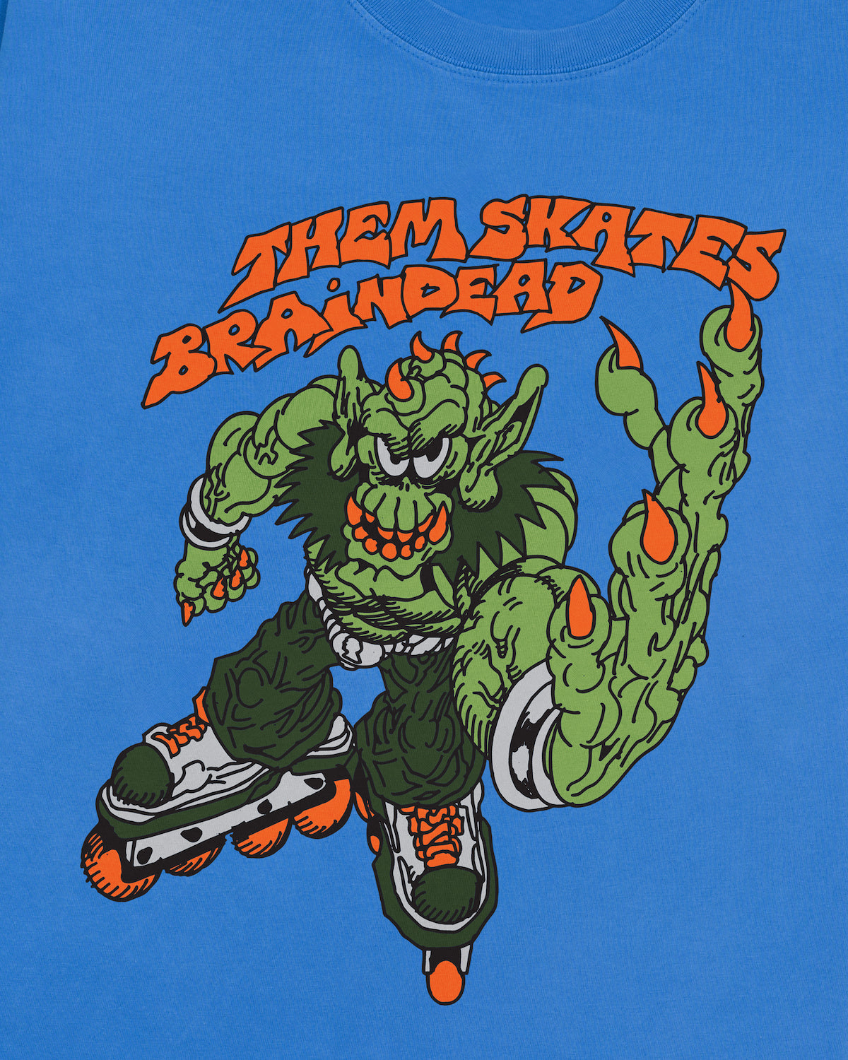 Brain Dead x Them Skates Kogan Goblin Skate T-shirt - China Blue