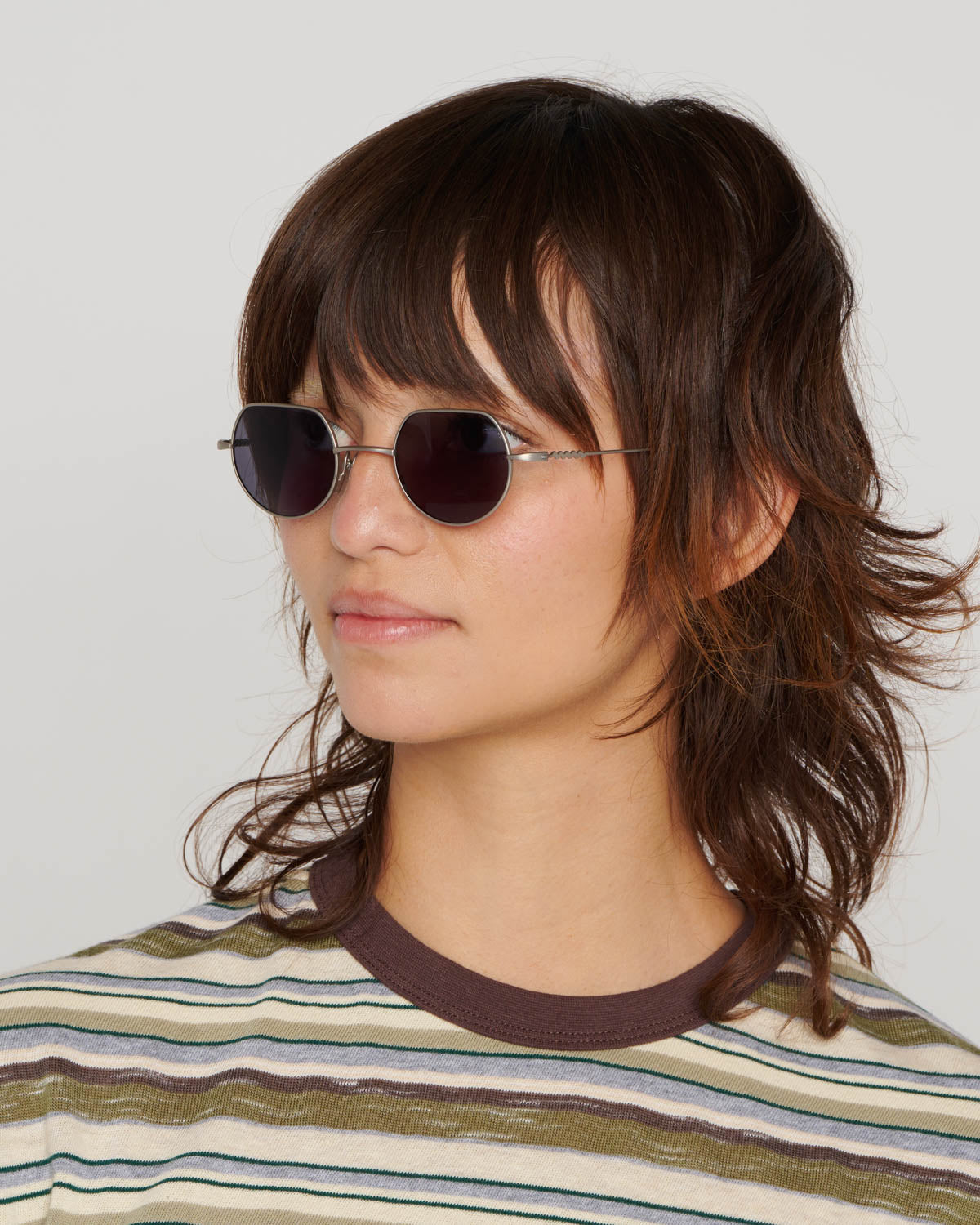 Titanium Tani Post Modern Primitive Eye Protection - Matte Silver 2