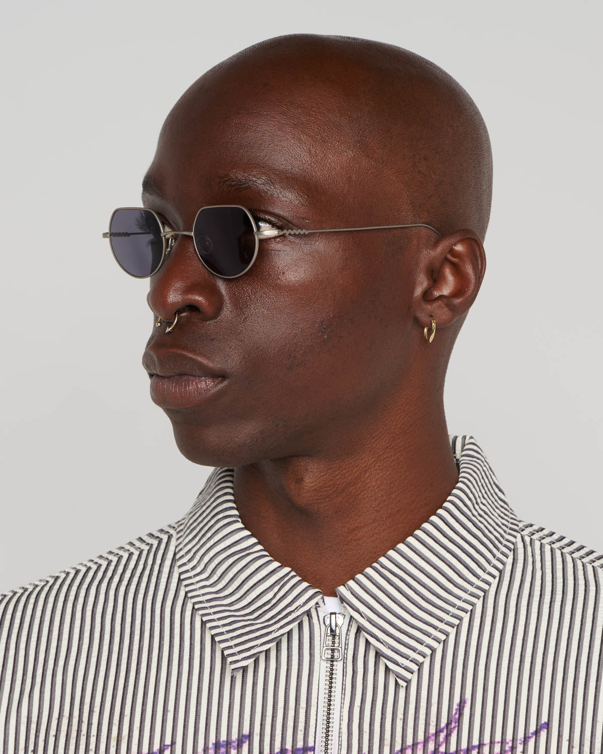 Titanium Tani Post Modern Primitive Eye Protection - Matte Silver