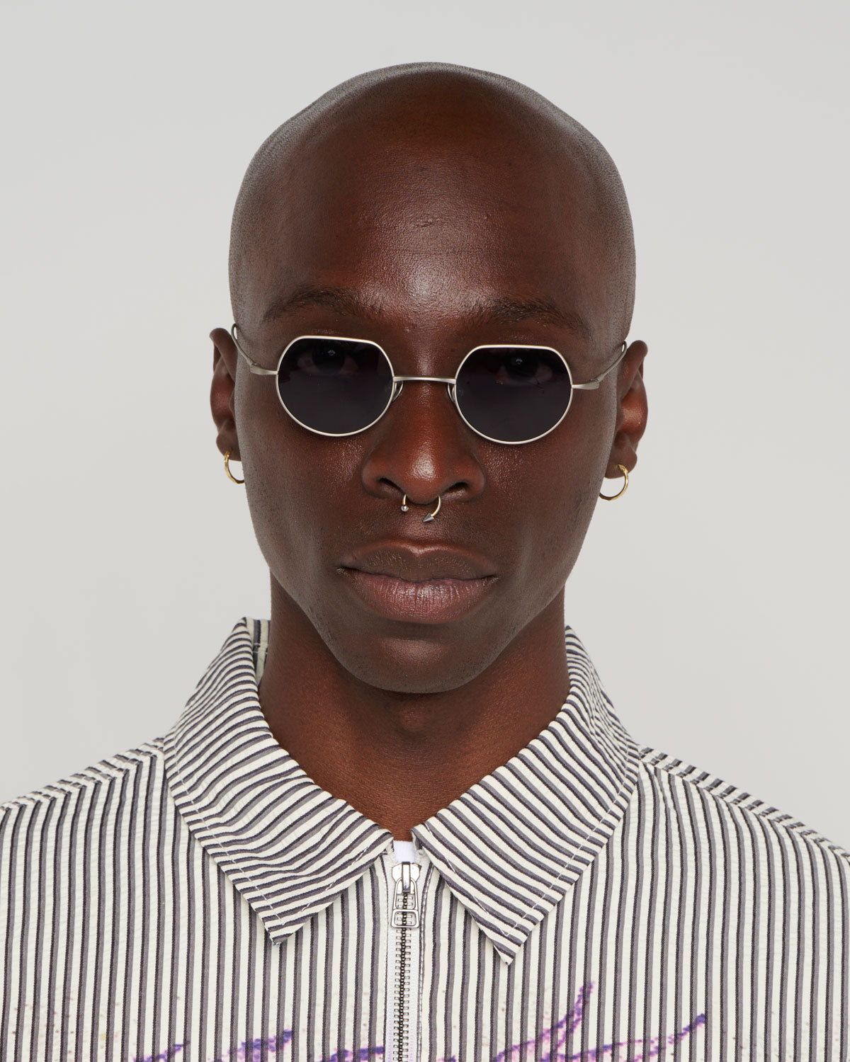 BRAIN DEAD TANI POST MODERN PRIMITIVE EYE PROTECTION - GREEN GLITTER Titanium Tani Post Modern Primitive Eye Protection - Matte Silver