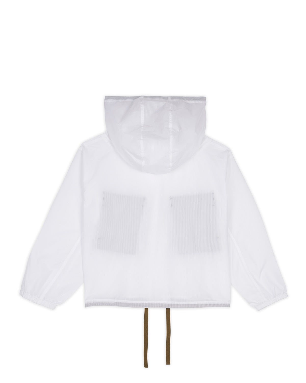 Translucent Military Smock Jacket - White