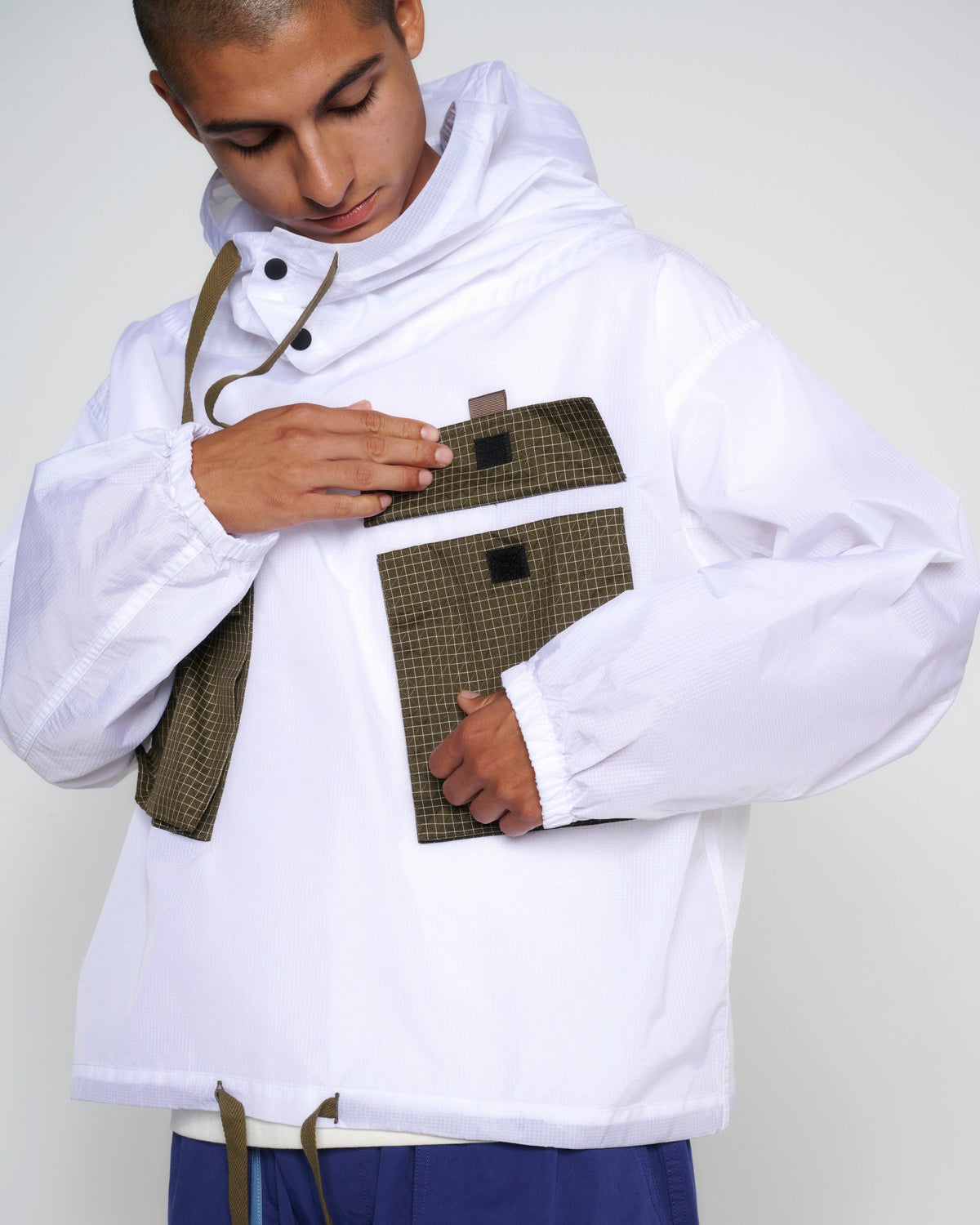 Translucent Military Smock Jacket - White – Brain Dead