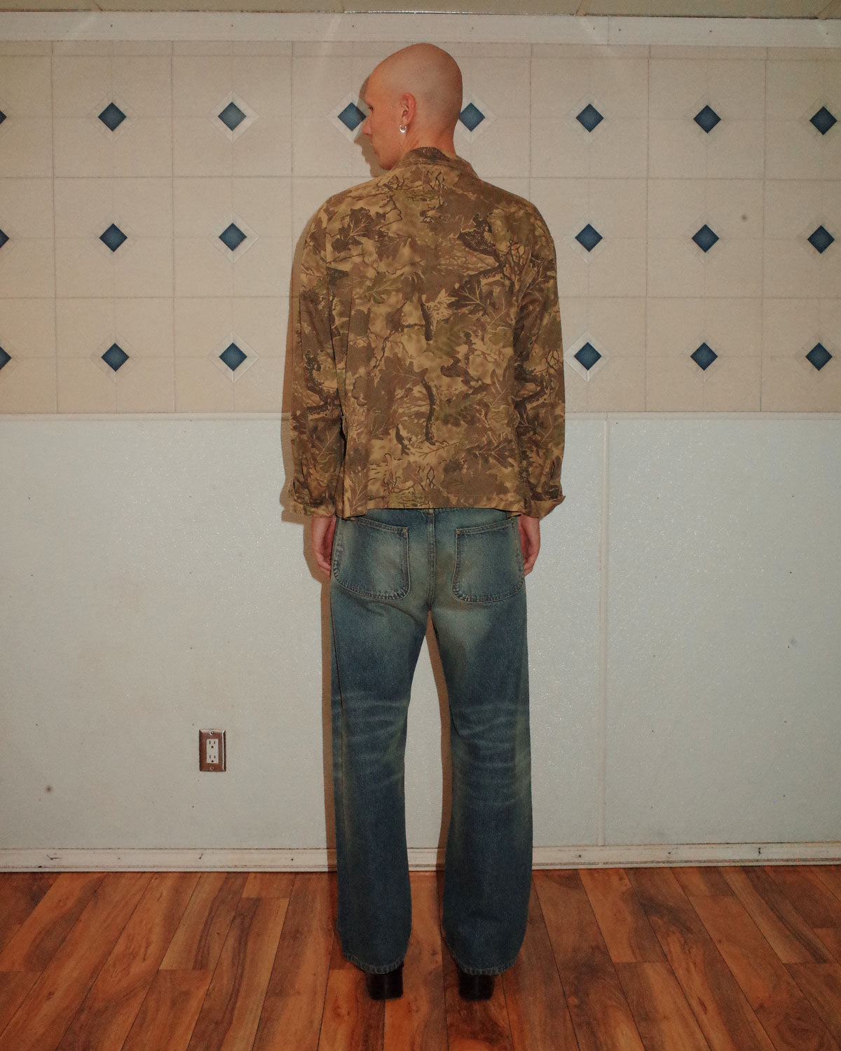 Twill Military Shirt Jacket - Leaf Camo 6