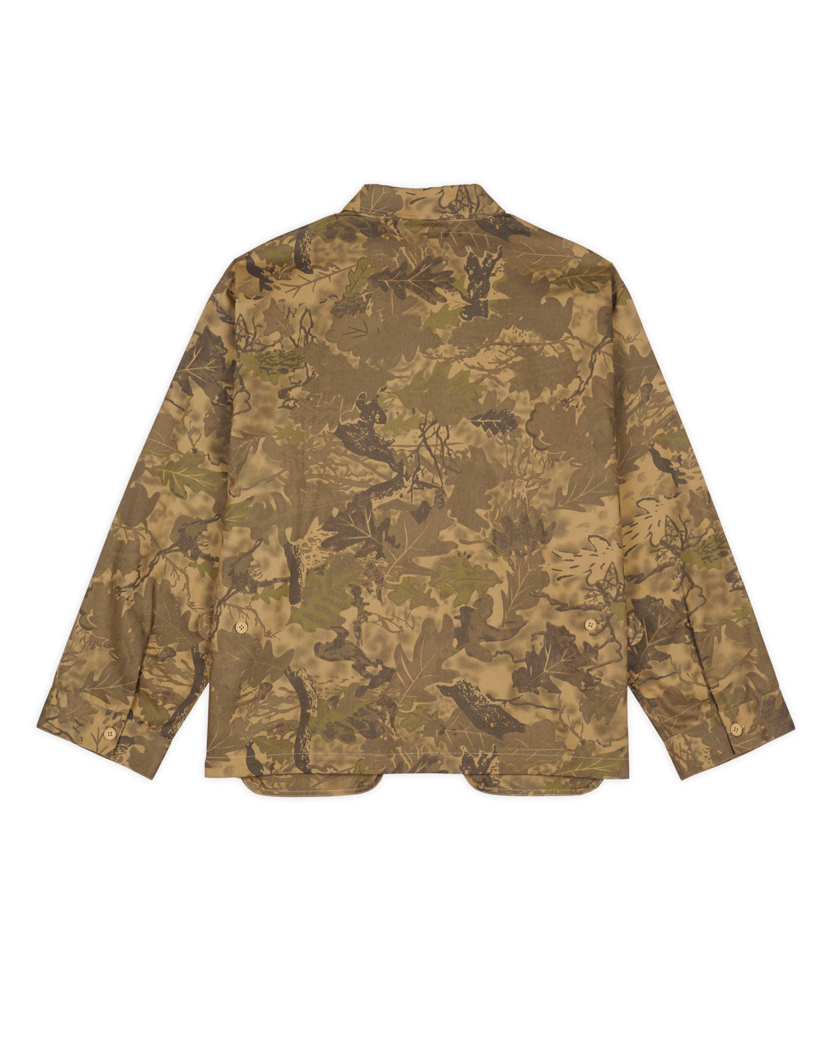 Twill Military Shirt Jacket - Leaf Camo 3