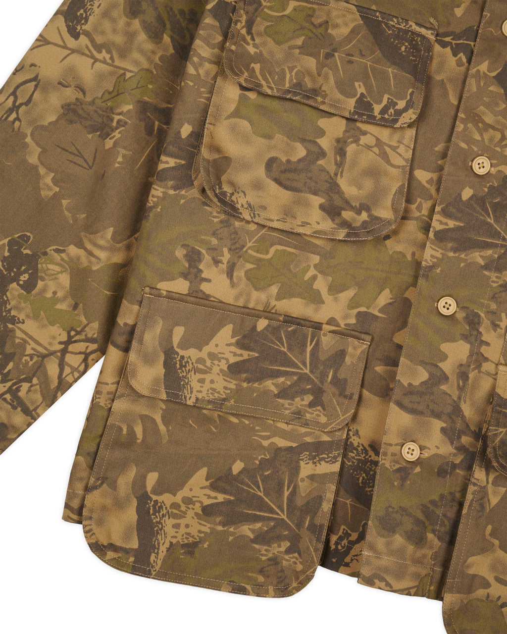 Twill Military Shirt Jacket - Leaf Camo 5