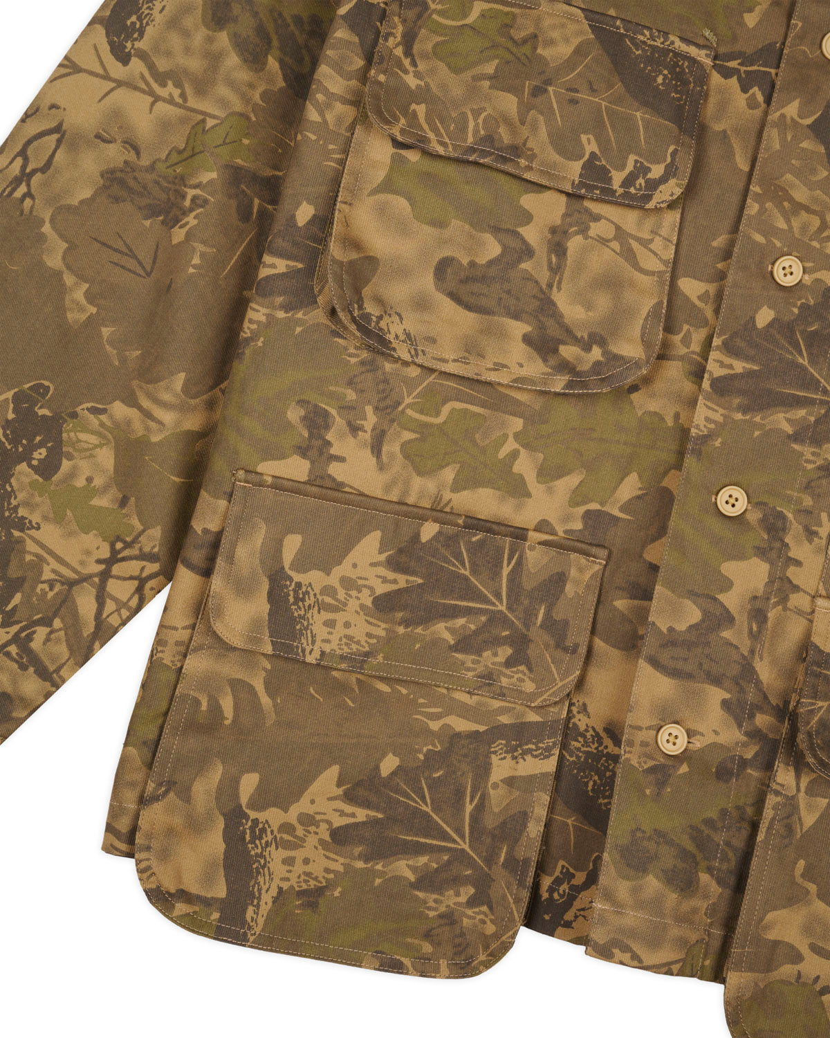 Twill Military Shirt Jacket - Leaf Camo 5