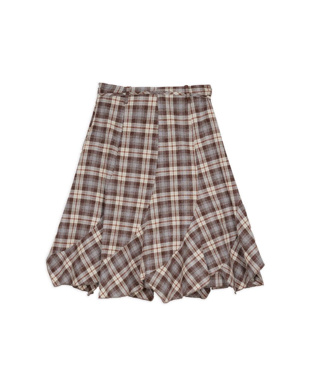 Twisted Panel Skirt - Clouded Flannel