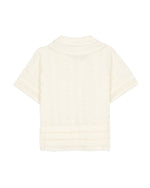 Twisted Seersucker Button Up Shirt - Cream 5