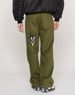 Twisted Snout Embroidered Pant - Olive 10