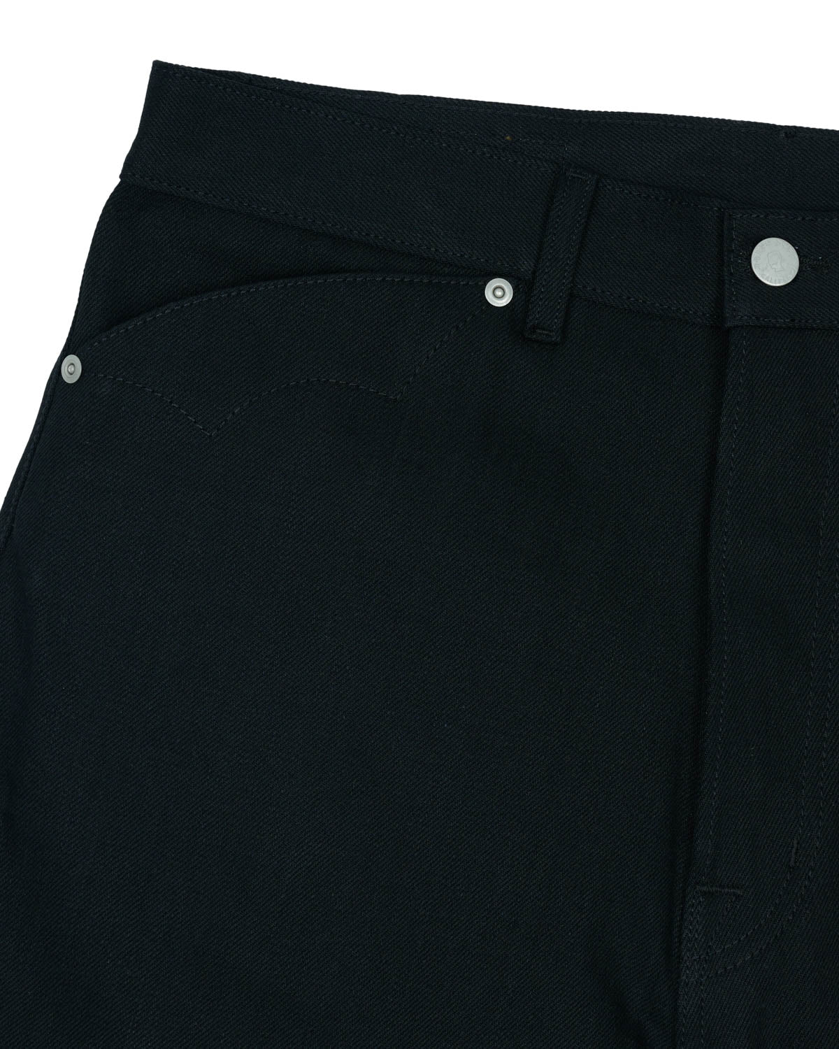 Type 00 14.25oz Selvedge Denim Pant - Solid Black 3