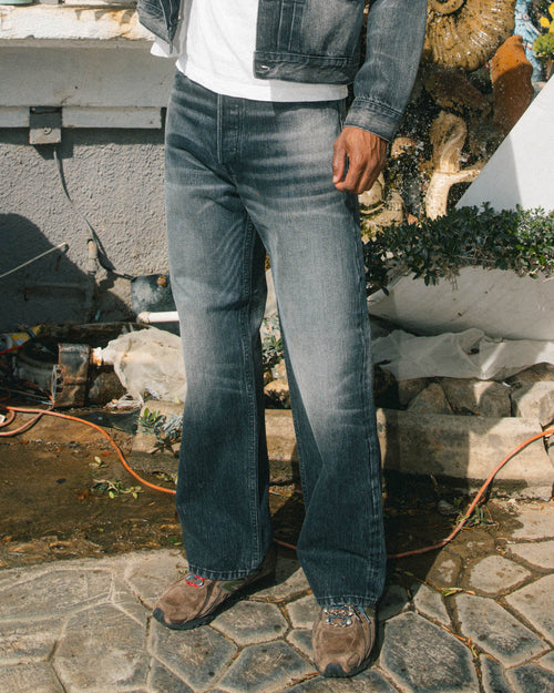 13.2oz Type 00 Selvedge Denim Pant - Washed Black 2
