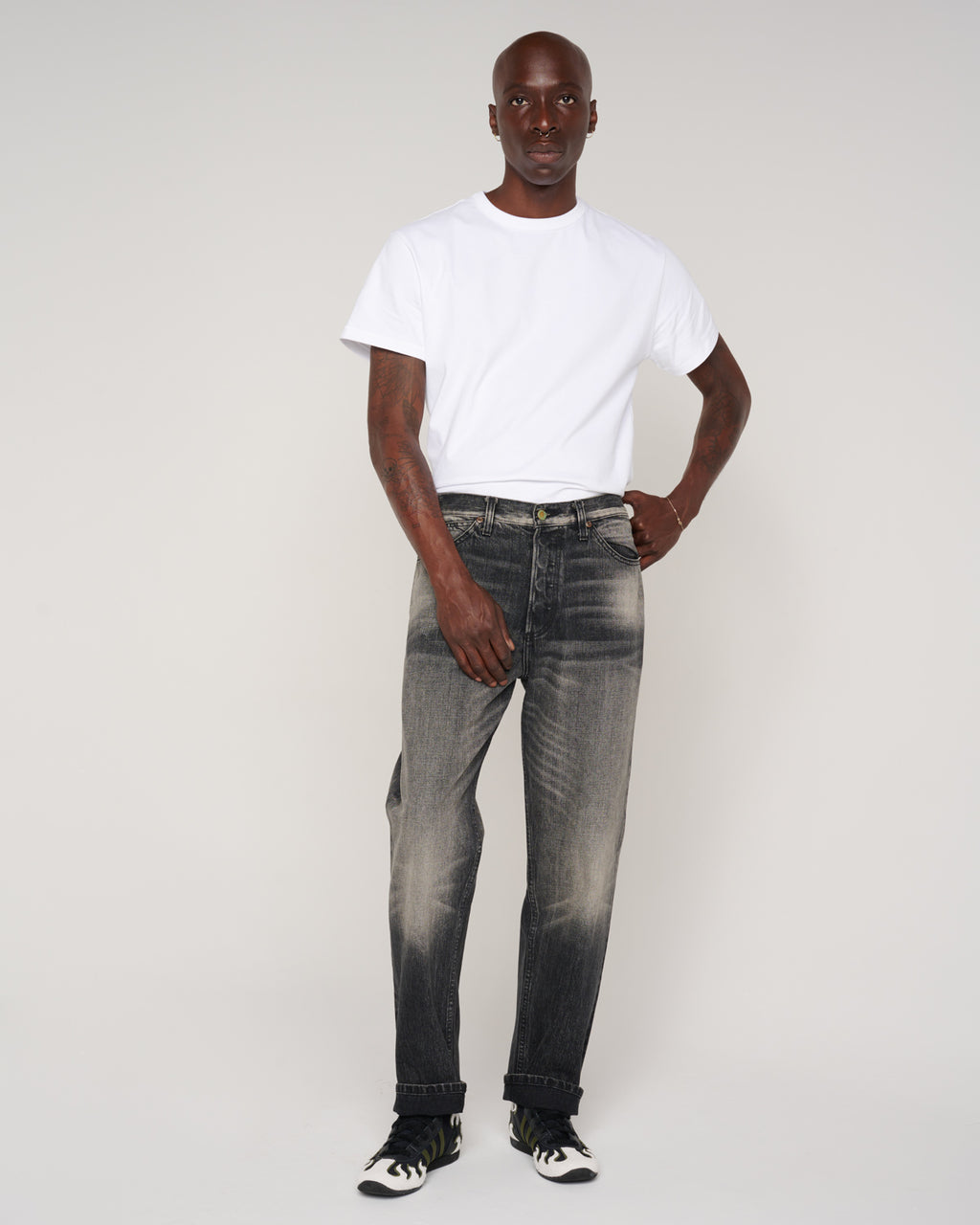 Type 01 13.2oz Selvedge Denim Pant - Washed Black 4