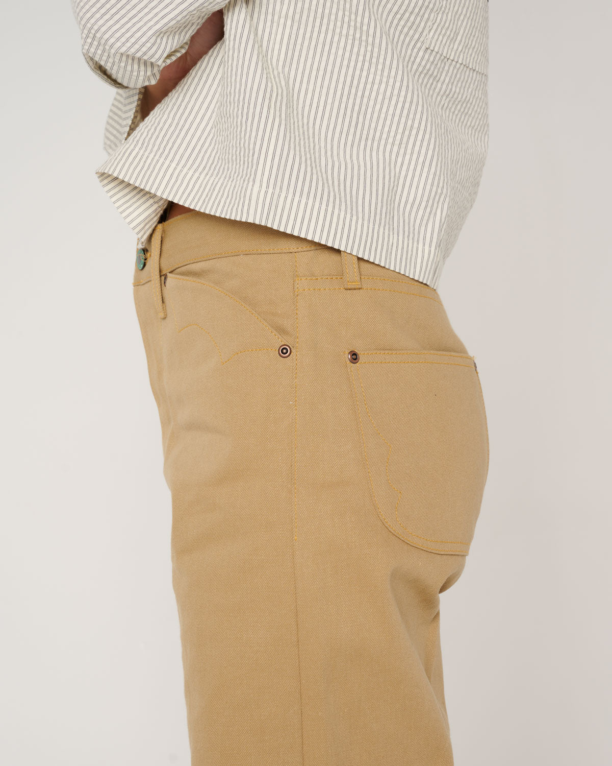 Type 00 13.5oz Selvedge Bull Denim - Tan 13