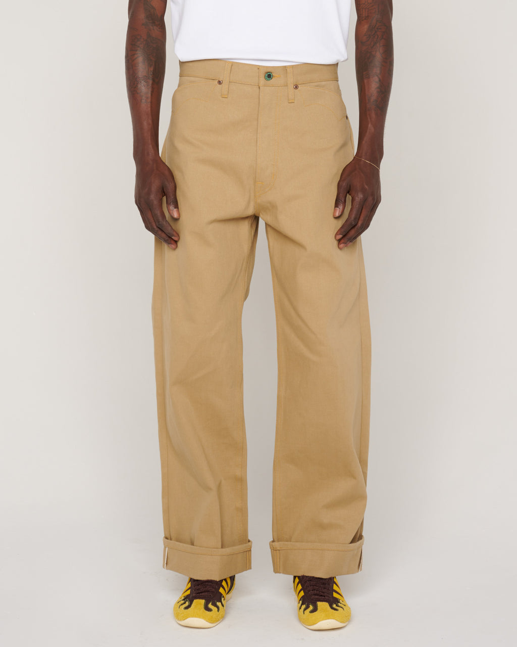 Type 00 13.5oz Selvedge Bull Denim - Tan 2