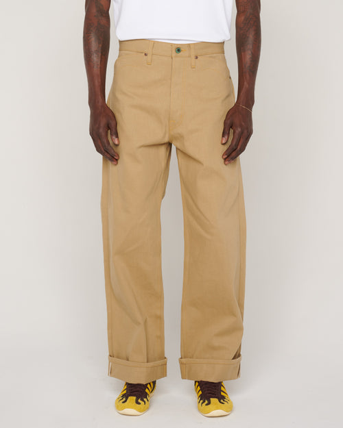 Type 00 13.5oz Selvedge Bull Denim - Tan 2