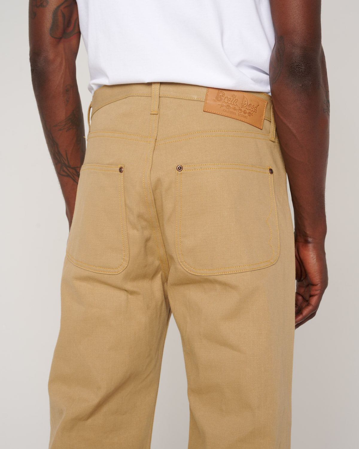 Type 00 13.5oz Selvedge Bull Denim - Tan 6