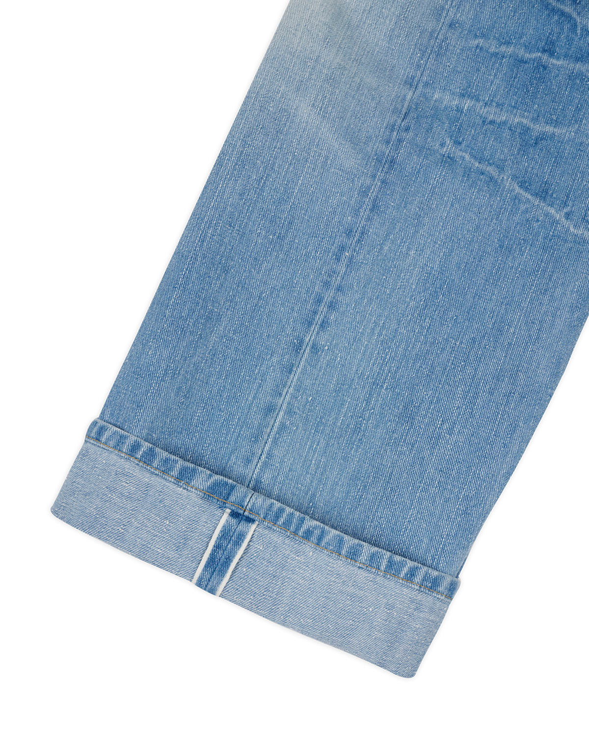 Type 00 14.1oz Selvedge Denim Pant - Light Washed Indigo 4