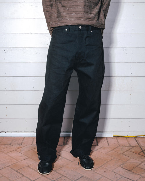 Type 00 14.25oz Selvedge Denim Pant - Solid Black 2
