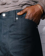 Type 00 14.25oz Selvedge Denim Pant - Solid Black 6