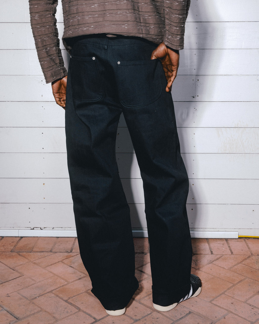 Type 00 14.25oz Selvedge Denim Pant - Solid Black 8
