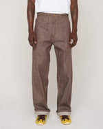 Type 00 14.5oz Selvedge Denim Pant - Brown 2
