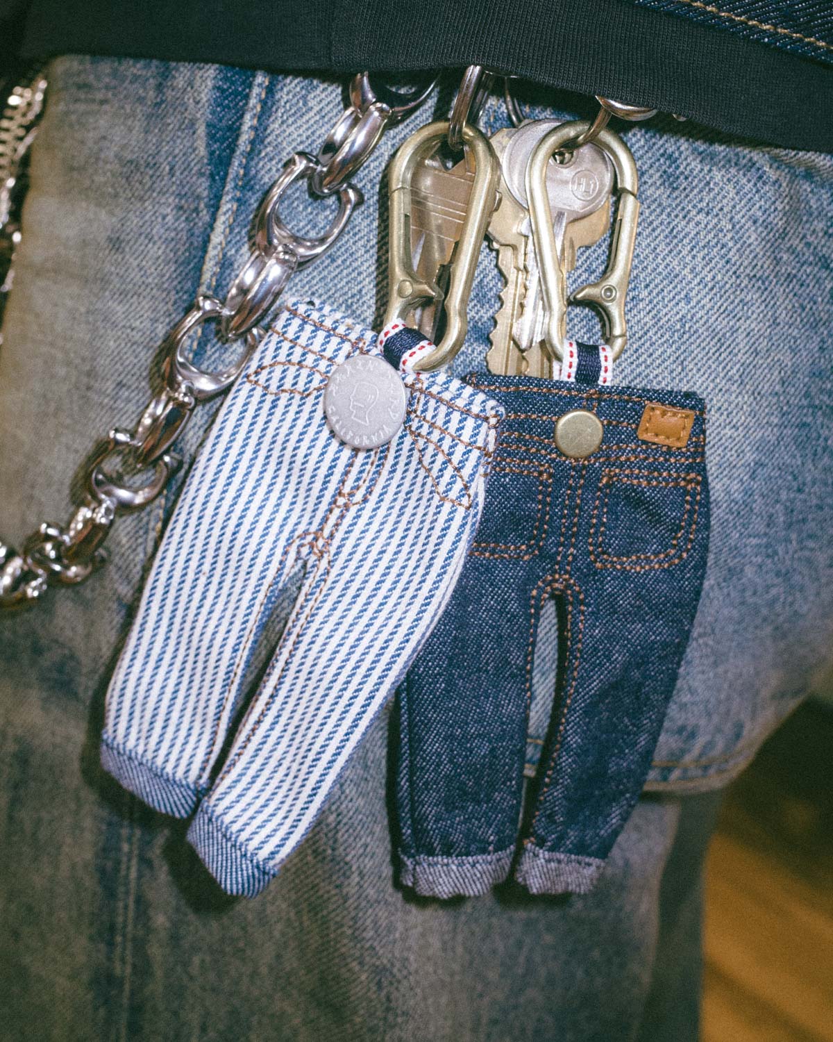 Type 00 Denim Keychain Charm - Indigo 2