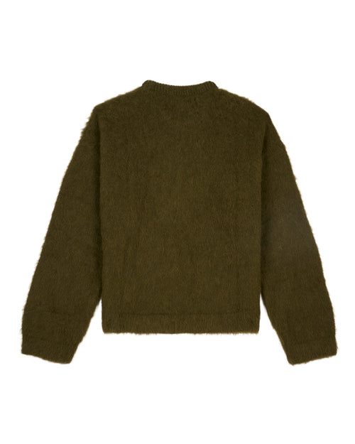 Uni Logo Head Knit Sweater - Olive 2