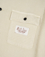 Waffle Button Front Shirt - Tan 3