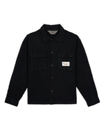 Waffle Button Front Shirt - Black 1
